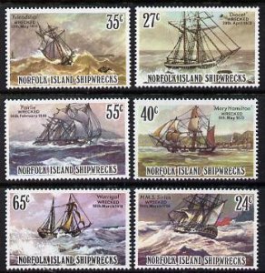 NORFOLK ISLAND - 1982 - Shipwrecks - Perf 6v Set - Mint Never Hinged
