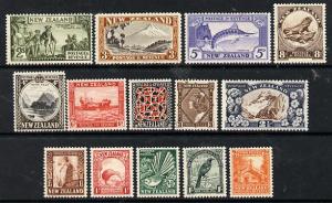 New Zealand 1935-36 Pictorial definitive set complete, 14...