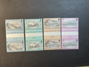 GUERNSEY # 236-239-MINT NEVER/HINGED--COMPLETE SET OF GUTTER PAIRS--1982