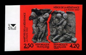 France, 1950-Present #2365a (YT 2813A) Cat€61, 1993 Martyrs and Heroes of t...