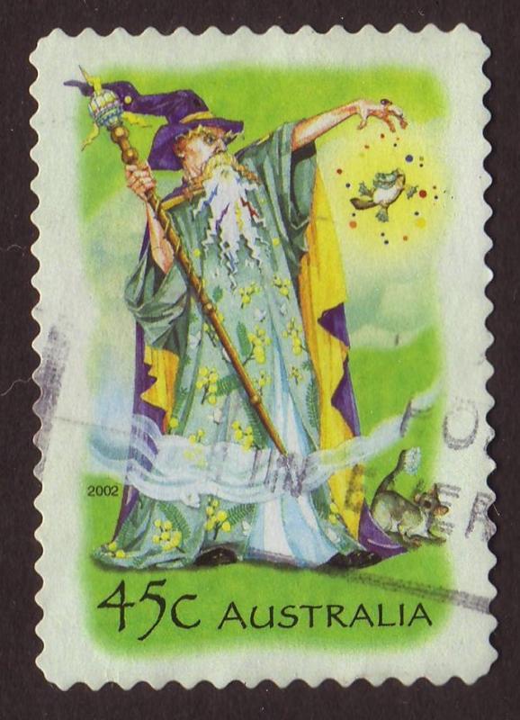 Australia 2001 Sc#2101, SG#2244 45c Wizard Magic Forest USED.