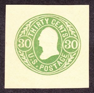 US U72 24c Washington Cut Square Mint VF SCV $130