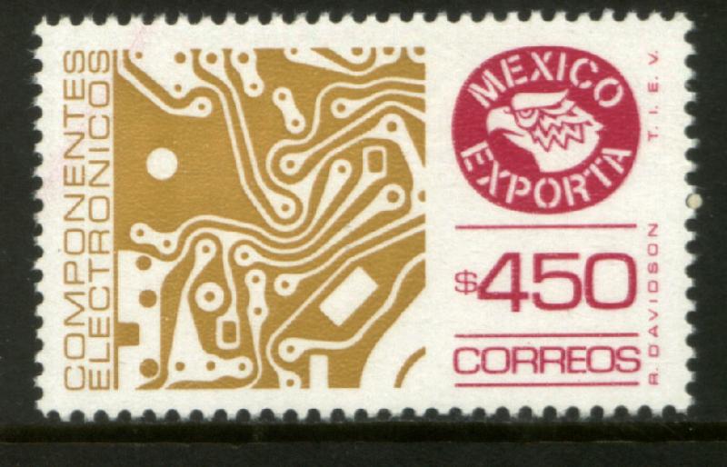 MEXICO Exporta 1585 $450P Circuit Boards Fosfo Paper 10 MNH