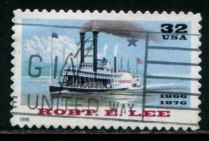 3091 US 32c Riverboats - Robt. E Lee SA, used