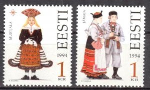 Estonia 1994 National Costumes (I) MNH