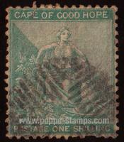 Cape of Good Hope SG#53a Used - 1864 1s.  - Mythology and