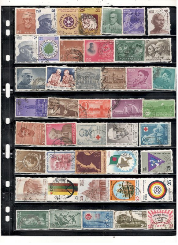 INDIA COLLECTION ON STOCK SHEET MINT/USED