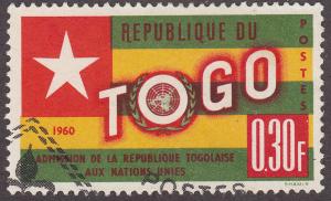 Togo 386 USED 1961 Togo's Admition to the UN .30 Fr