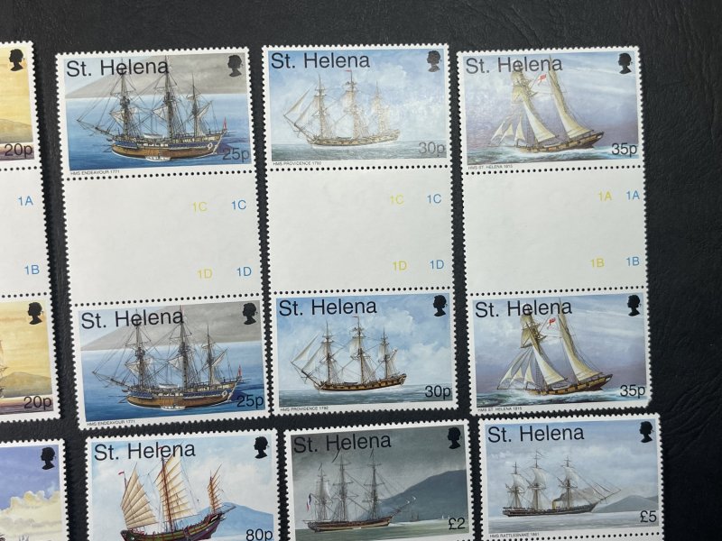ST. HELENA # 716-727--MINT NEVER/HINGED---COMPLETE SET OF GUTTER PAIRS-----1998