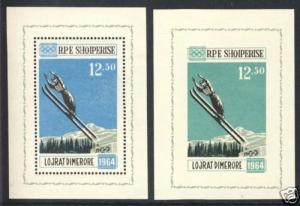 Albania 706-709A MNH Olympics Innsbruck-1964. Slalom ascent, Bobsled, Ice s1914