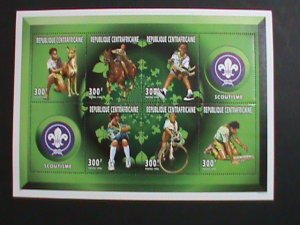 ​CENTRAL AFRICA-1996-SC#1147-  WORLD BOY SCOUTS MNH SHEET  VERY FINE