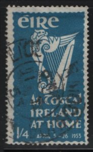 Ireland 1953 used Sc 148 1sh4p Irish Harp - 'An Tostal' National Festival