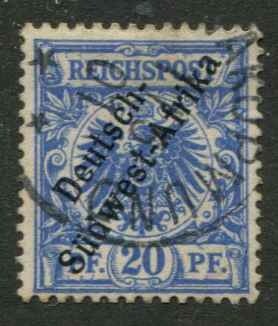 German South West Africa SC# 4 o/p on Germany 20pf used