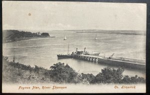 1905 Limerick Ireland Real Picture Postcard Cover To Dublin Foynes Pier & River