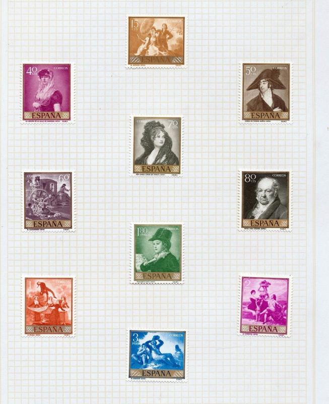 Spain Goya Art MH +Sheets 60+Stamps (Go 526
