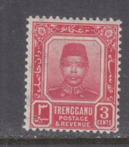 TRENGGANU, MALAYSIA, 1910 Sultan 3c. Carmine Red, lhm.