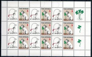 Czech Republic 2014 MNH Stamps Mini Sheet Scott 3595 Dogs Good Luck Clover