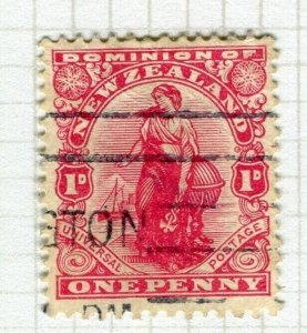 NEW ZEALAND; 1909 early Ed VII issue fine used Shade of 1d. value