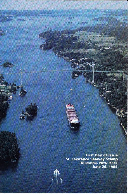 USPS 1st Day of Issue Ceremony Program #2091 St Lawrence Seaway Jt Issue 1984