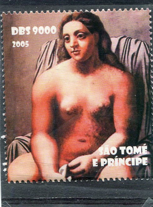 Sao Tome & Principe 2005 PABLO PICASSO Nude Painting 1value Perforated Mint NH