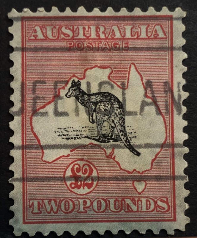 Australia stamp 1913 sg#1 cat.$8500 kangaroos perf.12 first w/m £2