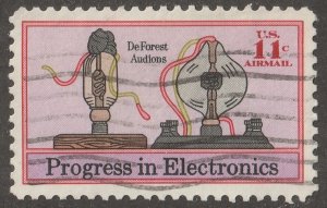 USA, stamp, Scott#C86,  used, hinged,  11 cents,  air mail, eletronics