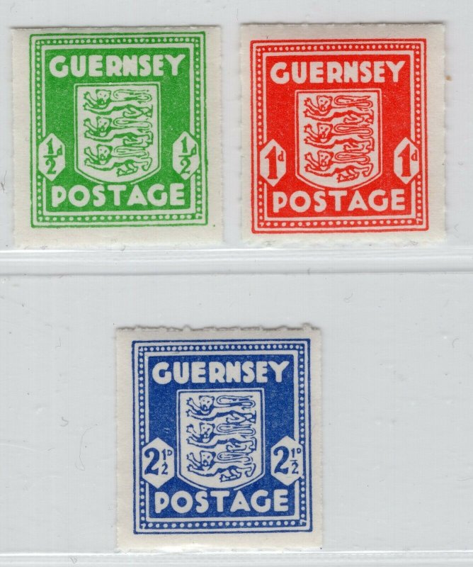 GERMANY OCCUPATION WW2 CHANNEL ISLANDS GUERNSEY SPACE FILLERS N1-N3 PERFECT MNH