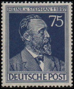 Germany 579 - Mint-H - 75pf Heinrich von Stephan (1947)