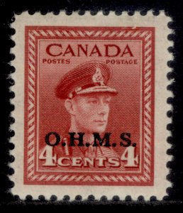 CANADA GVI SG O165, 4c carmine-lake, M MINT.