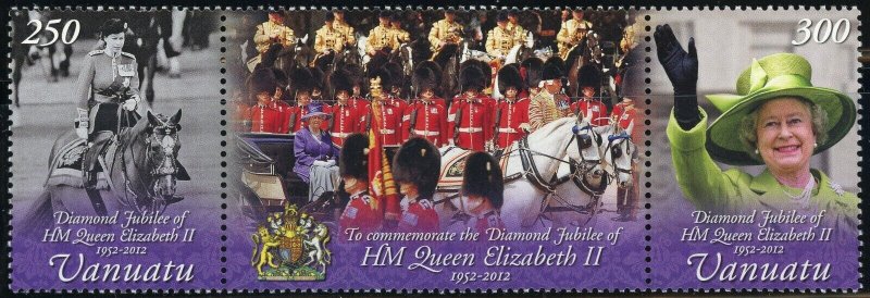 Vanuatu #1037 Reign of Queen Elizabeth II Anniversary Postage Stamps 2012 MLH