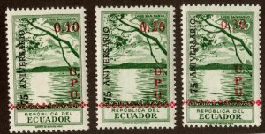 Ecuador Scott 529-531 Mint never hinged.