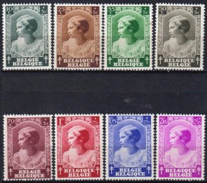Belgium 1937 Princess Josephine - Charlotte Sc. B200- B207 MNH