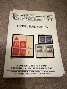 Israel Tel Aviv Stamps (Y. Tsachor) Auction Catalog November 2000!!