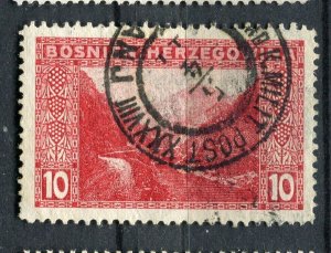 BOSNIA; 1906 early Pictorial issue fine used hinged 10h. value