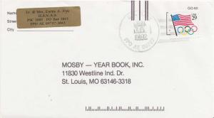 United States Fleet Post Office 29c Flag Over Olympic Rings 1992 U.S. Navy, F...