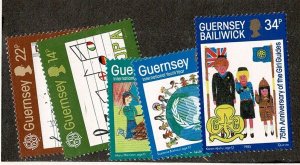 Guernsey #214-8 MNH cpl sets