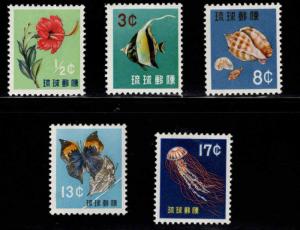 RYUKYU (Okinawa) Scott 58-62 MH* 1959 stamp set