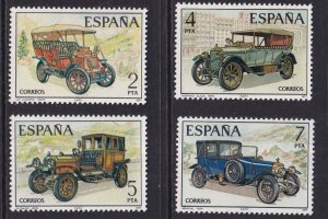 Spain   #2037-2040  MNH  1977  automobiles