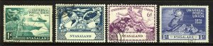 NYASALAND King George VI 1949 U.P.U. 75th. Anniversary Set SG 163 to SG 166 VFU 