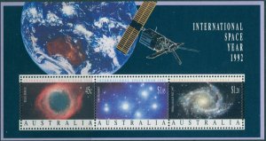 Australia 1992 SG1346 International Space Year MS MNH