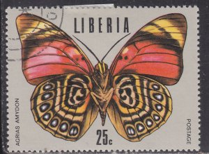 Liberia 687 Tropical Butterflies 1974