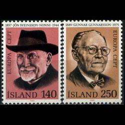 ICELAND 1980 - Scott# 528-9 Europa-Writers Set of 2 NH