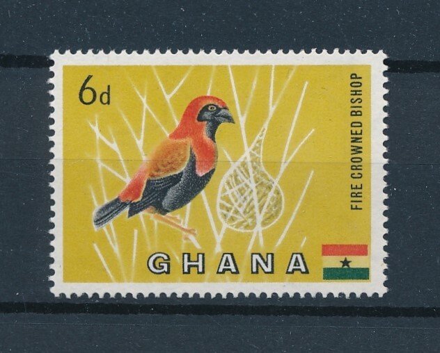 [103050] Ghana 1959 Bird vogel oiseau Fire Crowned Bishop From set MNH