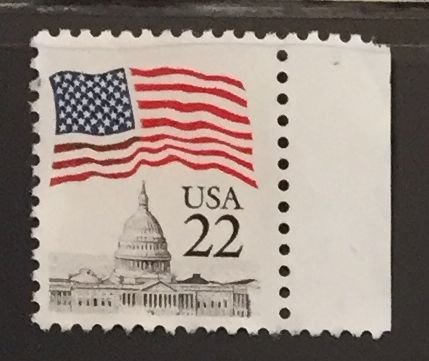 US #2114 Used F/VF - Flag over Capital 22c