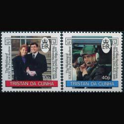 TRISTAN 1986 - Scott# 397-8 Royal Wedding Set of 2 NH