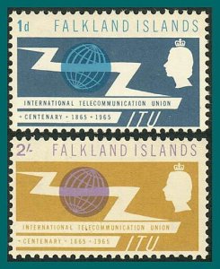 Falkland Islands 1965 ITU Centenary, MNH #154-155,SG219-SG220
