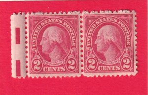 US 634 X2 MNH DAMAGED GLUE, CARMINE ROSE SHADE