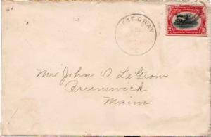 United States Maine West Gray 1901 target  1874-1908  2c Pan American.