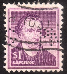 1955, US $1, Patrick Henry, Used, Sc 1052