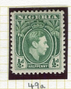 NIGERIA; 1938 early GVI issue fine Mint hinged Shade of 1/2d. value